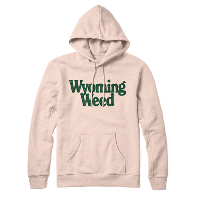Wyoming Weed Hoodie-Pale Pink-Allegiant Goods Co. Vintage Sports Apparel