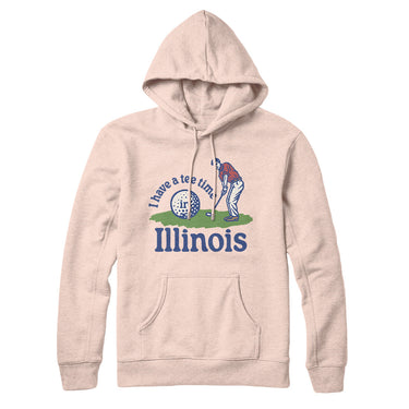 I Have A Tee Time In Illinois Hoodie-Pale Pink-Allegiant Goods Co. Vintage Sports Apparel