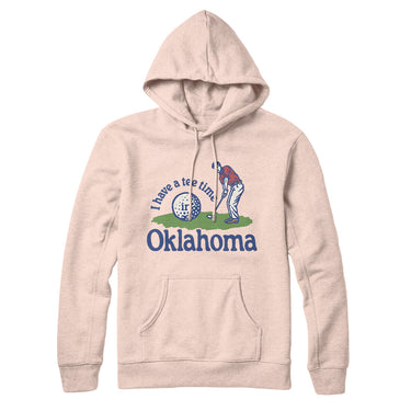 I Have A Tee Time In Oklahoma Hoodie-Pale Pink-Allegiant Goods Co. Vintage Sports Apparel