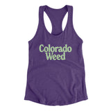 Colorado Weed Women's Racerback Tank-Purple Rush-Allegiant Goods Co. Vintage Sports Apparel