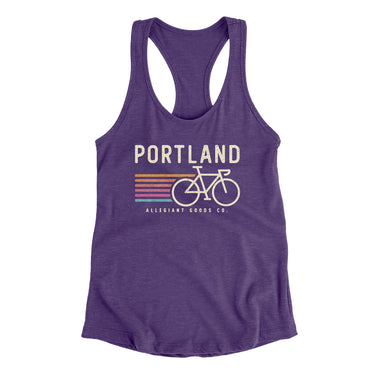 Portland Cycling Women's Racerback Tank-Allegiant Goods Co. Vintage Sports Apparel