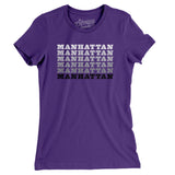 Manhattan Repeat Women's T-Shirt-Purple Rush-Allegiant Goods Co. Vintage Sports Apparel