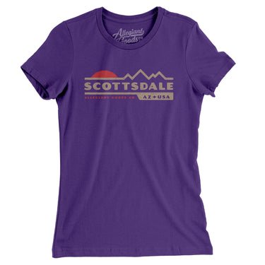 Scottsdale Mountain Sunset Women's T-Shirt-Purple Rush-Allegiant Goods Co. Vintage Sports Apparel