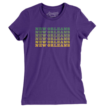 New Orleans Repeat Women's T-Shirt-Purple Rush-Allegiant Goods Co. Vintage Sports Apparel
