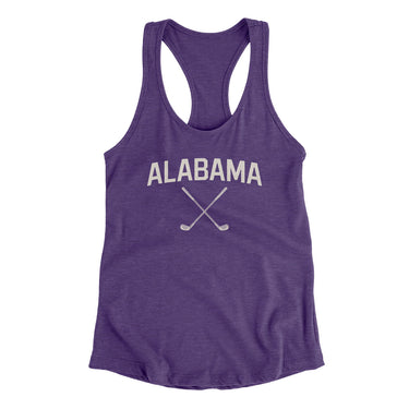 Alabama Golf Women's Racerback Tank-Purple Rush-Allegiant Goods Co. Vintage Sports Apparel