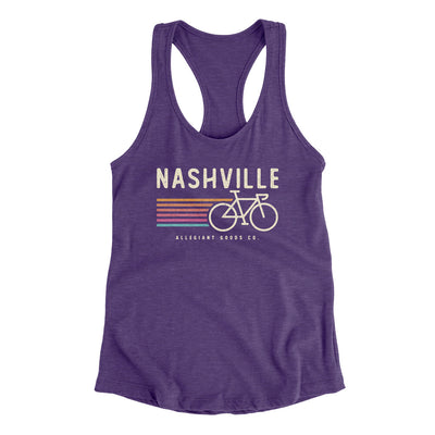 Nashville Cycling Women's Racerback Tank-Purple Rush-Allegiant Goods Co. Vintage Sports Apparel