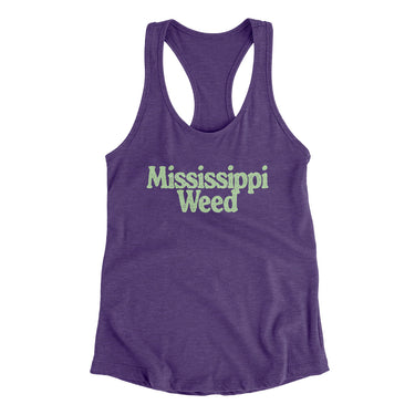 Mississippi Weed Women's Racerback Tank-Allegiant Goods Co. Vintage Sports Apparel