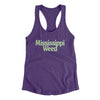 Mississippi Weed Women's Racerback Tank-Purple Rush-Allegiant Goods Co. Vintage Sports Apparel