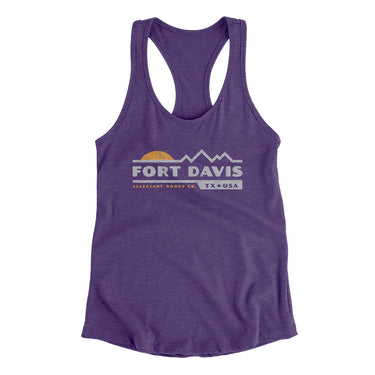 Fort Davis Mountain Sunset Women's Racerback Tank-Purple Rush-Allegiant Goods Co. Vintage Sports Apparel