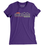 Palm Springs Mountain Sunset Women's T-Shirt-Purple Rush-Allegiant Goods Co. Vintage Sports Apparel