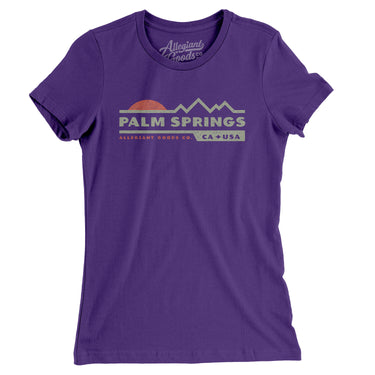 Palm Springs Mountain Sunset Women's T-Shirt-Purple Rush-Allegiant Goods Co. Vintage Sports Apparel