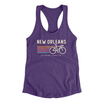 New Orleans Cycling Women's Racerback Tank-Purple Rush-Allegiant Goods Co. Vintage Sports Apparel