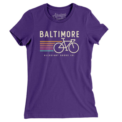 Baltimore Cycling Women's T-Shirt-Purple Rush-Allegiant Goods Co. Vintage Sports Apparel