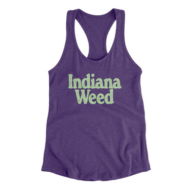 Indiana Weed Women's Racerback Tank-Purple Rush-Allegiant Goods Co. Vintage Sports Apparel