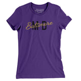 Baltimore Md Overprinted Women's T-Shirt-Allegiant Goods Co. Vintage Sports Apparel