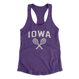 Iowa Tennis Women's Racerback Tank-Purple Rush-Allegiant Goods Co. Vintage Sports Apparel