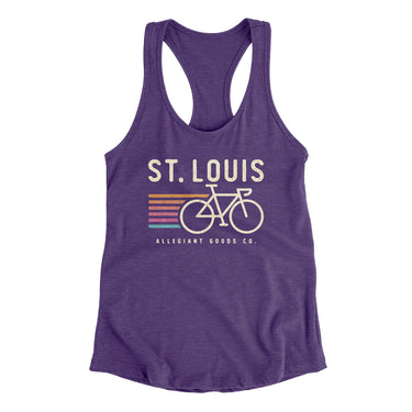 St. Louis Cycling Women's Racerback Tank-Purple Rush-Allegiant Goods Co. Vintage Sports Apparel