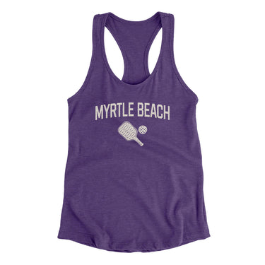 Myrtle Beach Pickleball Women's Racerback Tank-Purple Rush-Allegiant Goods Co. Vintage Sports Apparel