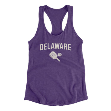Delaware Pickleball Women's Racerback Tank-Purple Rush-Allegiant Goods Co. Vintage Sports Apparel