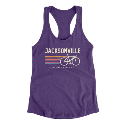 Jacksonville Cycling Women's Racerback Tank-Purple Rush-Allegiant Goods Co. Vintage Sports Apparel