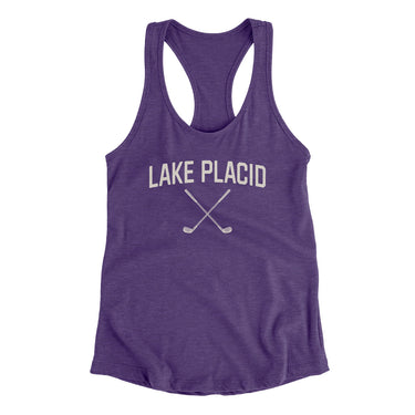 Lake Placid Golf Women's Racerback Tank-Purple Rush-Allegiant Goods Co. Vintage Sports Apparel