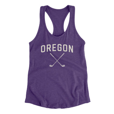 Oregon Golf Women's Racerback Tank-Purple Rush-Allegiant Goods Co. Vintage Sports Apparel