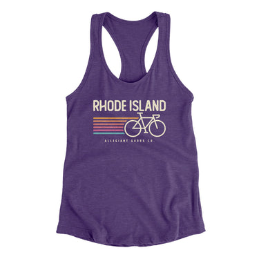 Rhode Island Cycling Women's Racerback Tank-Purple Rush-Allegiant Goods Co. Vintage Sports Apparel