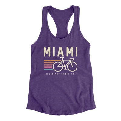 Miami Cycling Women's Racerback Tank-Purple Rush-Allegiant Goods Co. Vintage Sports Apparel