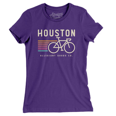 Houston Cycling Women's T-Shirt-Purple Rush-Allegiant Goods Co. Vintage Sports Apparel