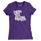 Louisiana State Shape Text Women's T-Shirt-Allegiant Goods Co. Vintage Sports Apparel