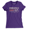 Minneapolis Cycling Women's T-Shirt-Purple Rush-Allegiant Goods Co. Vintage Sports Apparel