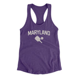 Maryland Pickleball Women's Racerback Tank-Purple Rush-Allegiant Goods Co. Vintage Sports Apparel