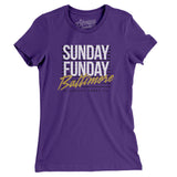 Sunday Funday Baltimore Women's T-Shirt-Allegiant Goods Co. Vintage Sports Apparel