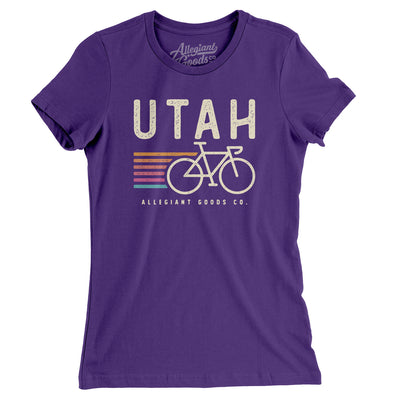 Utah Cycling Women's T-Shirt-Purple Rush-Allegiant Goods Co. Vintage Sports Apparel
