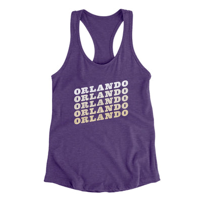 Orlando Vintage Repeat Women's Racerback Tank-Purple Rush-Allegiant Goods Co. Vintage Sports Apparel