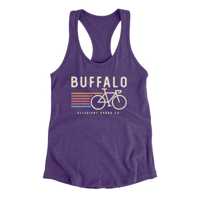 Buffalo Cycling Women's Racerback Tank-Purple Rush-Allegiant Goods Co. Vintage Sports Apparel
