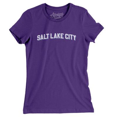 Salt Lake City Varsity Women's T-Shirt-Purple Rush-Allegiant Goods Co. Vintage Sports Apparel
