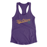 New Orleans Vintage Script Women's Racerback Tank-Purple Rush-Allegiant Goods Co. Vintage Sports Apparel