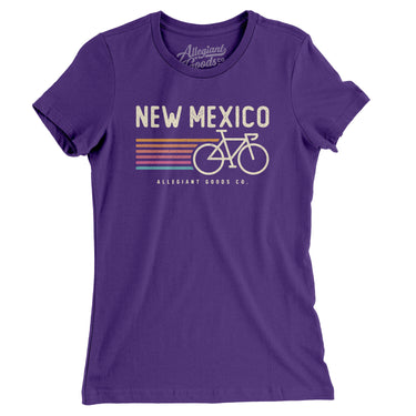 New Mexico Cycling Women's T-Shirt-Purple Rush-Allegiant Goods Co. Vintage Sports Apparel