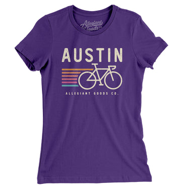 Austin Cycling Women's T-Shirt-Allegiant Goods Co. Vintage Sports Apparel