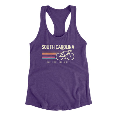South Carolina Cycling Women's Racerback Tank-Purple Rush-Allegiant Goods Co. Vintage Sports Apparel