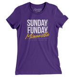 Sunday Funday Minnesota Women's T-Shirt-Allegiant Goods Co. Vintage Sports Apparel