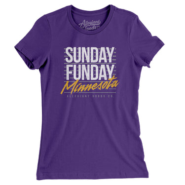 Sunday Funday Minnesota Women's T-Shirt-Allegiant Goods Co. Vintage Sports Apparel