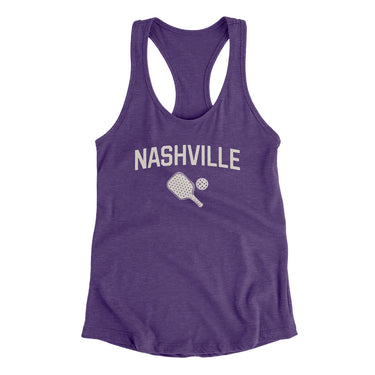 Nashville Pickleball Women's Racerback Tank-Purple Rush-Allegiant Goods Co. Vintage Sports Apparel