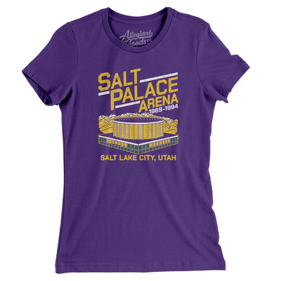 Salt Palace Arena Women's T-Shirt-Purple Rush-Allegiant Goods Co. Vintage Sports Apparel