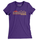Albuquerque Mountain Sunset Women's T-Shirt-Purple Rush-Allegiant Goods Co. Vintage Sports Apparel