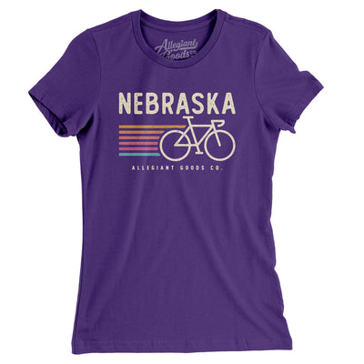 Nebraska Cycling Women's T-Shirt-Purple Rush-Allegiant Goods Co. Vintage Sports Apparel
