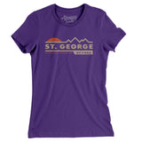 St. George Mountain Sunset Women's T-Shirt-Purple Rush-Allegiant Goods Co. Vintage Sports Apparel