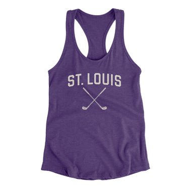 St. Louis Golf Women's Racerback Tank-Purple Rush-Allegiant Goods Co. Vintage Sports Apparel