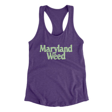 Maryland Weed Women's Racerback Tank-Allegiant Goods Co. Vintage Sports Apparel